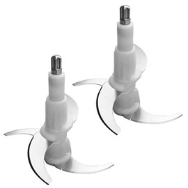 Meat Grinder Stainless Steel Wet 4 Blade Head, NUHFUFA Meat Grinder Blade & Knife Head Compatible with Midea MJ-LZ25 Easy225/235/236(2 Counts)