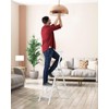 GORWARE 4 Step Ladder, Foldable Step Stools 330lbs Lightweight Sturdy
