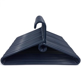 Rethink Your Room Clothes Hangers 60 Pack Plastic - Heavy Duty Space Saving Coat, Velvet Hangers, Pant Hangers for Closet Organization - Durable Non-Slip Navy Wardrobe Essentials Bulk Storage