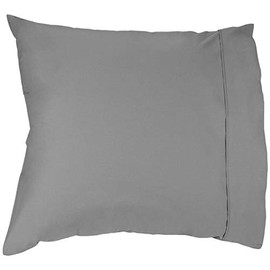 Easy Rest 250TC 100% Cotton European Pillowcase, Envelope end, Piping Detail, 12 Colours, 65x65cm (Pewter)