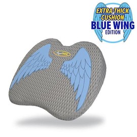 Bulbhead Angle Ride Premium Car Seat Cushions, Memory Foam Back Support for Driving, Essential Car Accessory for Travel and Road Trip Comfort - Choose: Angel Ride Blue Wing Edition
