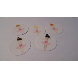 Unbranded Pre Cut One Inch Bottle Cap Image BALLET BALERINA DANCE Free Shipping - photo, 15 images