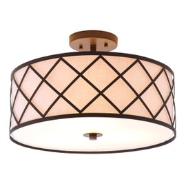 JONATHAN Y JYL3504B Elizabeth 16.75" Metal LED Flush Mount, Contemporary,Transitional Dimmable, 2700K Cozy Warm Light, for Kitchen,Hallway,Bathroom,Stairwell, Oil Rubbed Bronze