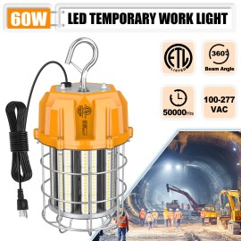 80W 100W 150W Portable Site Construction Lighting LED Industrial Job Lamp Lighting AC Powered Temporary Work Light With US PLUGLamp Power(W): 80