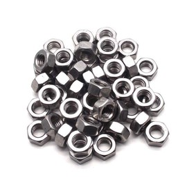 TERF® M6 Hex Hexagon Nut M6 (6mm) Stainless Steel A4 (316) Marine Grade Hex Hexagon Full Nuts - Pack of 50