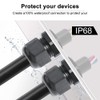 AIRIC 3/4" NPT Cable Glands Nylon PA66, IP68 Waterproof Adjustable