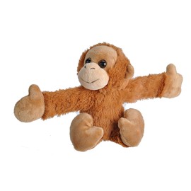 Wild Republic Huggers Orangutan Plush Toy, Slap Bracelet, Stuffed Animal, Kids Toys, 8", Tan