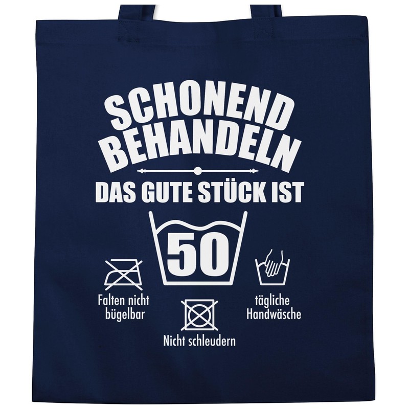 Shirtracer - Cotton Bag - 50th Birthday - Treat gently