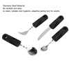 Parkinsons Patients Weighted Silverware, Black Handle Adaptive Utensil for Hand