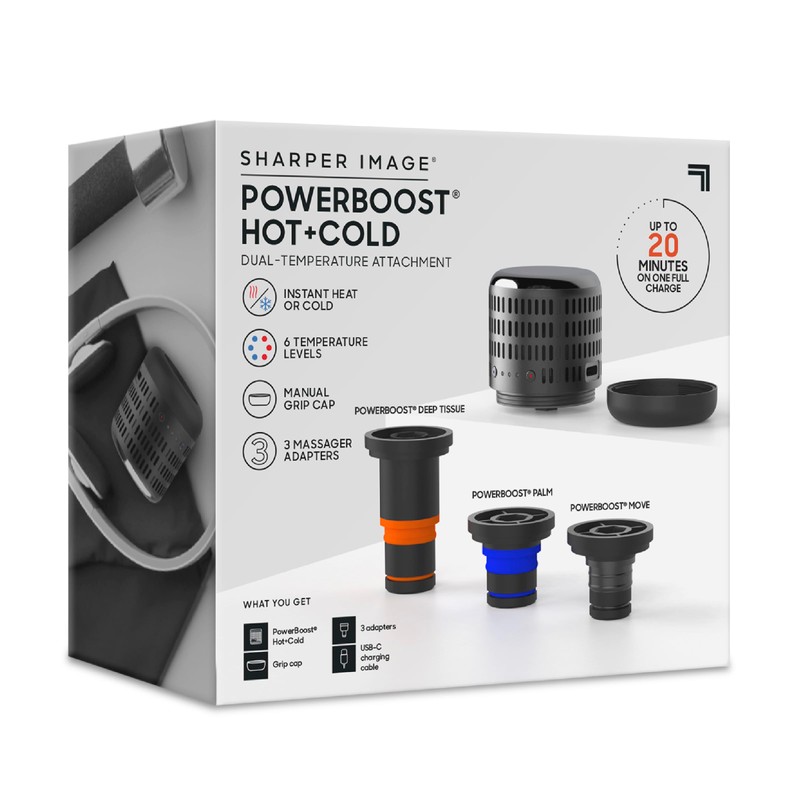 Sharper Image® Powerboost Hot + Cold Dual-Temperature Massage Gun Attachment