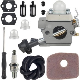 Qiuwanzia BG56 Carburetor for BG56C SH56 Hand Held Leaf Blower Engine Replaces Parts C1M-S260B 4241-120-0632 4214-120-1800 4241-120-0622 4241-120-0615 with 4214 120 1800 Air Filter Spark Plug