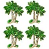Mizhang Coconut Tree Knobs 4 Pcs Metal Tree Shaped Pull