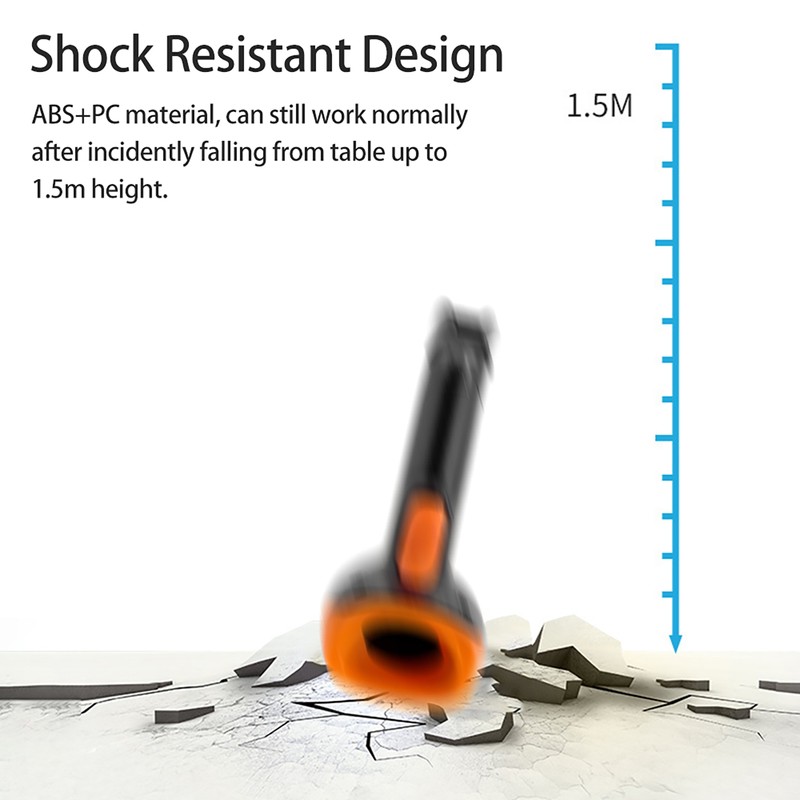 Handheld 1D/2D/QR Barcode Scanner 2.4G Wireless USB Wired Bar Reader