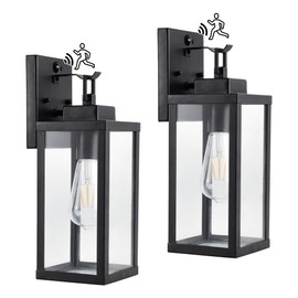 Kainozoic Motion Sensor Dawn to Dusk Outdoor Sensor Light Fixture Anti-Rust Exterior Wall Lighting Waterproof Outdoor Wall Lantern for Porch Patio Front Door Garage - 2 Pack