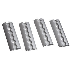 FTsolid 4 x 15 cm aluminium airline rail, lashing rail, round, semi-circular shape with holes, load securing aluminium