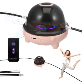 Elektronische Springseil Maschine mit Zähler für Kinder, Smart Jump Rope Machine mit Fernbedienung 1-10 Geschwindigkeitsstufen, LED-Bildschirm, Bluetooth Musik, Farblicht, Skipzone Seilspringen Kinder