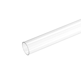MECCANIXITY Plastic Pipe Rigid Polycarbonate Round Tube Clear 0.7"(18mm) ID 0.8"(20mm) OD 14" (350mm) High Impact for Lighting, Models, Water Plumbing
