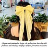 1 Piece Yellow Bow Hair Clip And 100 Piece Elastic