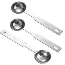 Wanmu 3 Pcs Measuring Spoons, 1/3 TSP, 1 Tbsp(1/6oz, 5ml), Food Grade Stainless Steel Measuring Scoop, Small Measure Cups for Measurings Dry & Liquid Ingredients