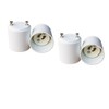 E-Simpo LAMP, 4pcs Gu24 to Gu10 Light Socket Adapter, White,