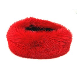 Hima 100% Real Fox Fur (Red) Headband Collar Neck Warmer