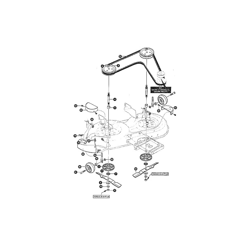 Rotary for Murray 3 Pack Deck & Drive Belt Set