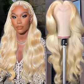 Savanna Hair Wig 613 Blonde Lace Front Wigs 13x4 Free Part Natural Long Wavy Hair for Women Party