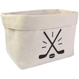 Azeeda Large 'Hockey Sticks and Puck' Canvas Organiser/Storage Bag (OR00040753)