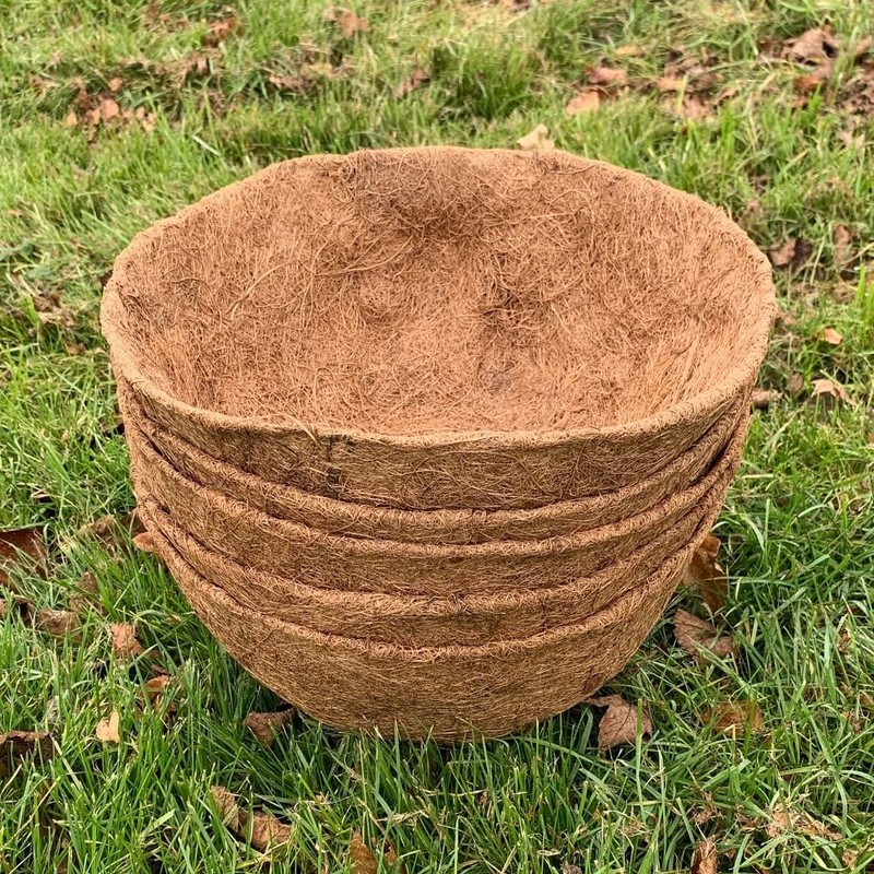 Selections Pack of 5 Round Coco Garden Hanging Basket Planter