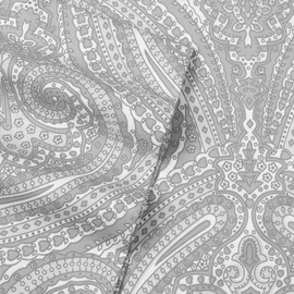 Sweet Home Collection King Size Bed Sheets-6 Piece 1500 Thread Count Fine Brushed Microfiber Deep Pocket Set-EXTRA PILLOW CASES, VALUE, Paisley Gray