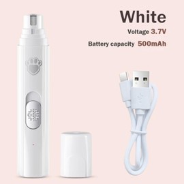 Dog Nail Grinder 2-Speed Rechargeable Pet Nail Trimmer Painless Paws Grooming Smoothing Small Medium Large Dogs Cat