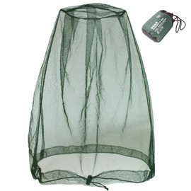Cinvo Head Net Mesh Bug Net Face Netting Updated Bigger Size for Mosquitoes Bugs No See Ums Insects Gnats Midges from Outdoor, Spacious Net Room Works Over Most Hats Comes with Free Stock Pouch- Olive