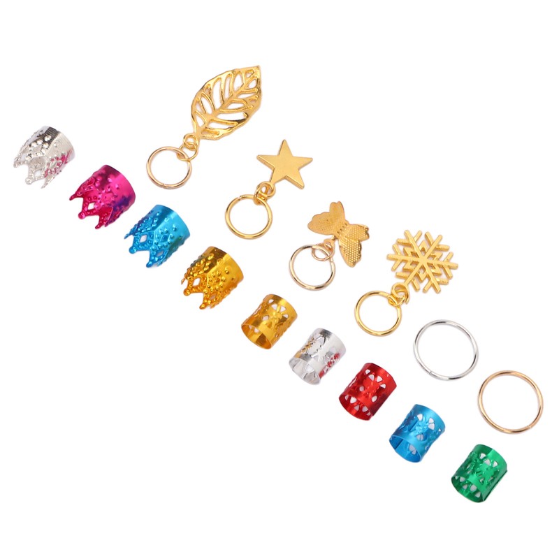 Dreadlocks Jewelry Hair Braiding Beads Alloy Dreadlocks Cuff Ring Hair