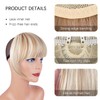 XRACEPHOL Blonde Bangs Clip in Bangs Blonde Clip in Thick