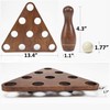 YDDS Shuffleboard Bowling Pin Set with 10 Pcs Premium Hardwood