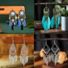 4 Pairs Bohemian Drop Dangle Earrings for Women Long Fringe