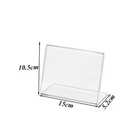 Niaciswe A6 Acrylic Counter Stand, Pack of 6 Table Stands, Slanted Business Card Display, Table Stand, A6 L Stand, Table Stand, Slanted L Stand, Desk Stand, A6 Advertising Stand