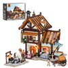 FUNWHOLE Medieval Tailor-Shop Lighting Building-Bricks Set - Middle Ages Tailoring