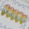 Mood pastel gradient handmade nail tips. Pedi tips - Stiletto