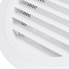 8 Inch Round Vent Cover, 200mm Weather Resistant ABS White