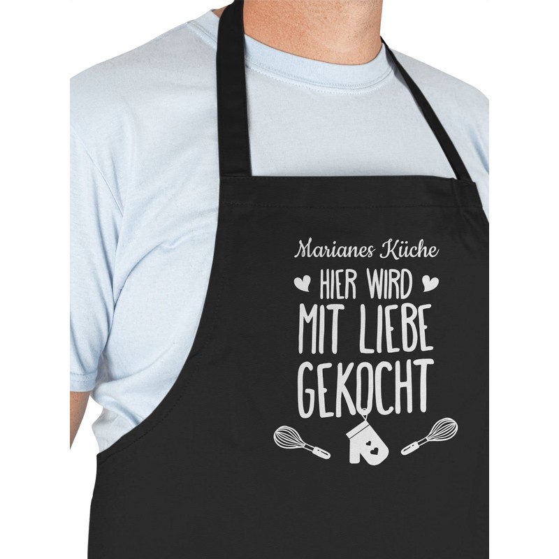 Geschenk mit Namen personalisiert by Shirtracer - Apron - Cooking