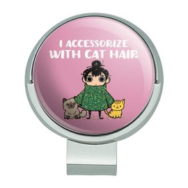 GRAPHICS & MORE I Accessorize with Cat Hair Fur Golf Hat Clip with Magnetic Ball Marker