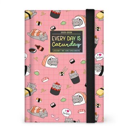 Legami - Photo Daily Planner 2025-2026, Sushi Cat, 16 Months Small, Diary September 2025 to December 2026, Elastic Closure, FSC Certified Paper, 9.5 x 13.5 cm