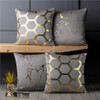Red Rainbow 4 Pack Gold Metallic Velvet Cushion Covers Marble