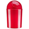 Umbra Mini Waste Can, 1-1/4 Gallon with Swing Lid (Red)