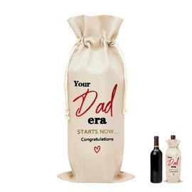 Dad To Be Gifts for New Father Pregnancy Announcement Husband 1st Fathers Day Presents for New Dad First Time Father Day Gifts for Daddy Congratulations Wine Bag for Men Dada To Be Gift Ideas