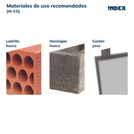 INDEX Fixing Systems INCO438 [IN-CO] Indemoll anchor for fixing to hollow elements. With 47 Ø8 screw, Zinc plated, M4 x 47 mm, diameter 8 mm, set of 100 pieces