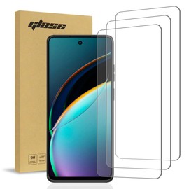 Rome Tech 3-Pack Tempered Glass Screen Protector for Moto G 5G (2024) - Protective 9H Screen Saver Compatible With Phone Cases - for Moto G 5G Tempered Glass - Clear