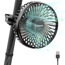 Tonree Tonree Grow Tent Fan, 5.5" Greenhouse Clip Fan with Brushless Motor and Non-slip Clamp, Strong Airflow and Low Noise, 360 Tilt, Easy Mount for Plant Hydroponics Circulation Cooling Ventilation Shed