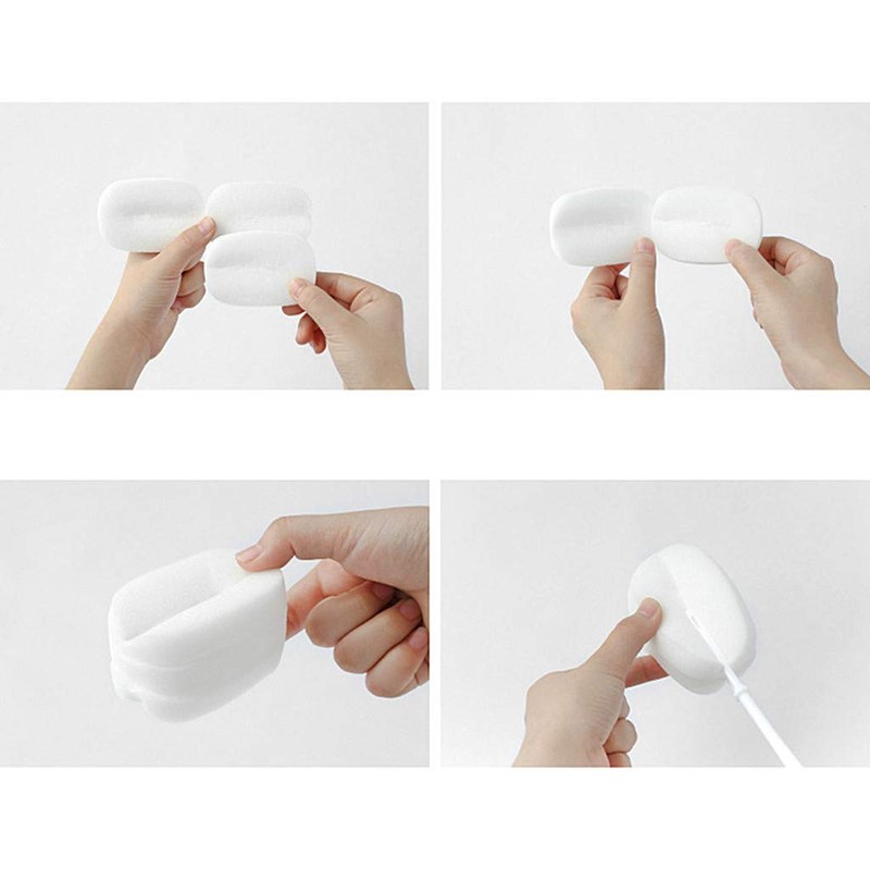 Kinteshun Long Handle Cup Bottle Cleaning Brush Sponge Pot Cleaner